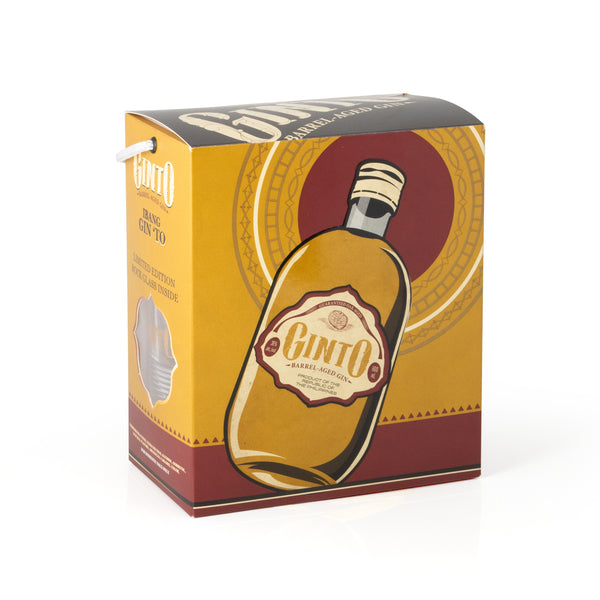 Ginto BarrelAged Gin 600 ml + Rock Glass Shots PH