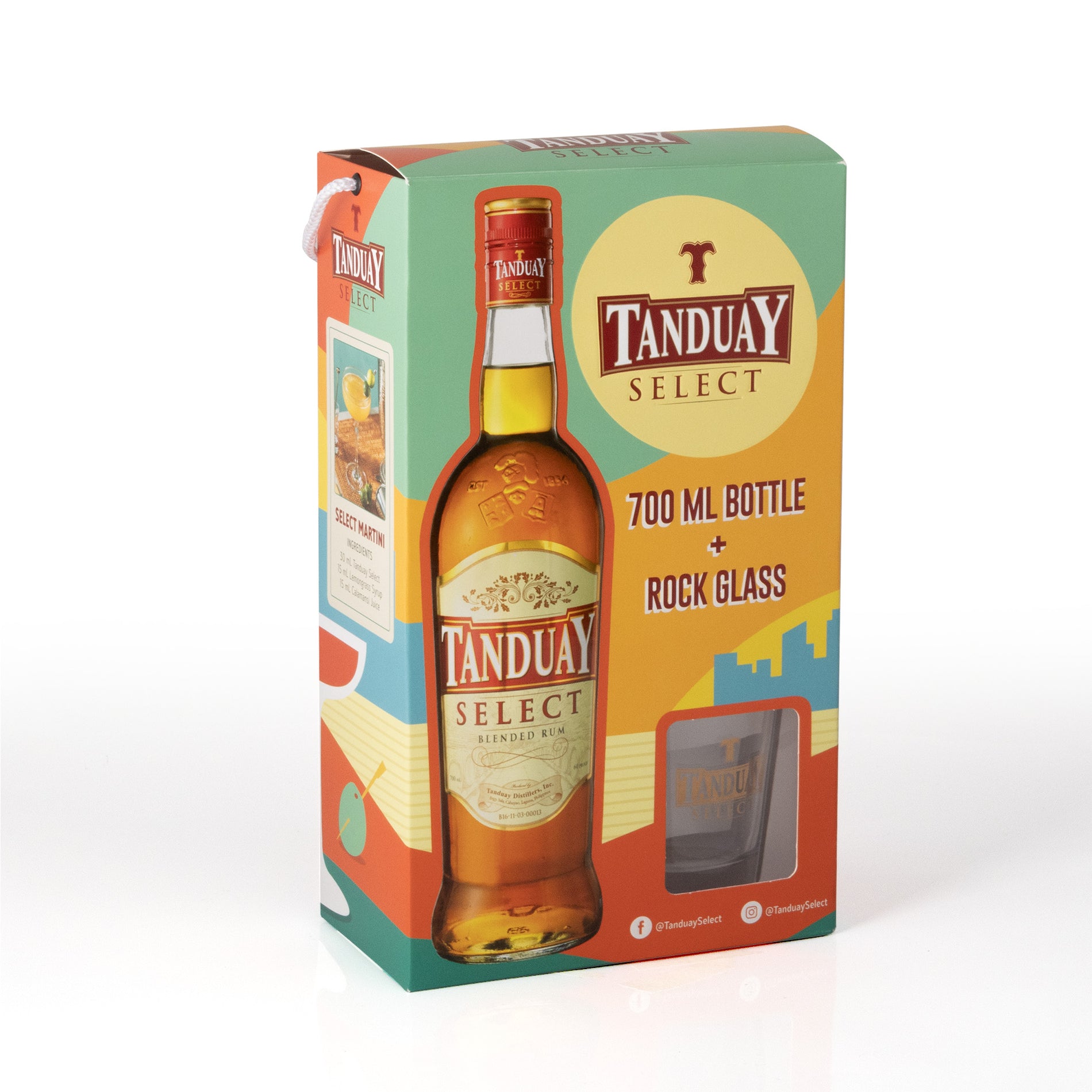 Tanduay Select 700ML w/ FREE Select Rock Glass Shots PH